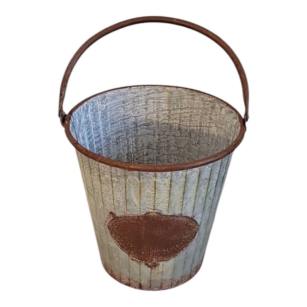 Metal Pail bucket Plant Pot Bucket Farmhouse Rustic Decor